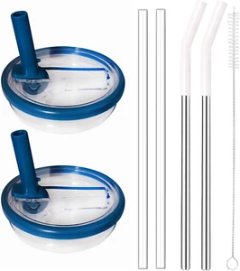 2 Pack 40 Oz Flip Straw Lid Replacement Fit for Stanley Quencher Tumbler with St - Picture 1 of 12