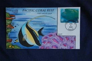 Pacific Coral Reef Moorish Idol HH Wrasse 37c Stamp FDC HP Collins#Z3702 S#3831b - Picture 1 of 1