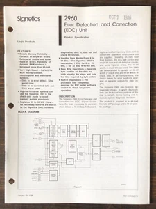 Signetics - 2960 Error Detection And Correction Unit (1986) - Picture 1 of 3