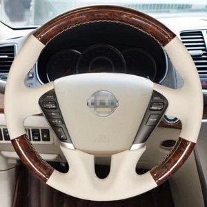 For Nissan Teana Murano Z51 Elgrand Hand Stitched Leather Steering Wheel Cover - Picture 1 of 8