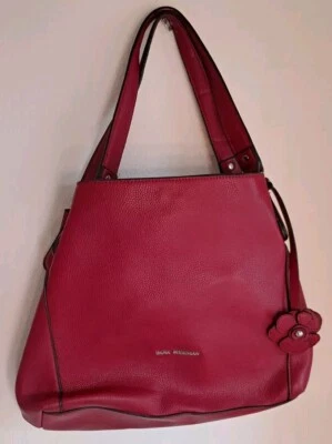 Bolso de hombro Dana Buchman rojo imitación cuero rojo guijarro (I) Foto 1 de 4