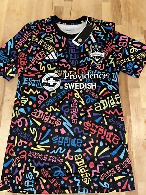 ADIDAS MENS MLS  REPLICA HISPANIC HERITAGE NIGHT JERSEY SEATTLE SOUNDERS SMALL - Image 1 of 4