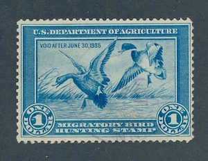 drbobstamps US Scott #RW1 Mint No Gum Duck Stamp Cat $175 - Picture 1 of 2