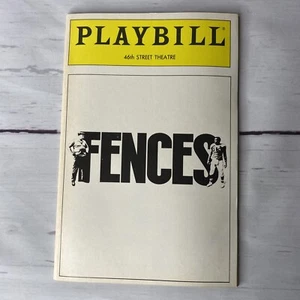 August Wilson "Fences" Playbill 1987 James Earl Jones, Mary Alice Broadway - Imagen 1 de 8