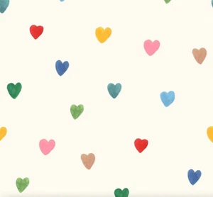 Lewis & Irene Quilting Fabric - Little Love Hearts Multi - Cotton Craft Fabric - Picture 1 of 6