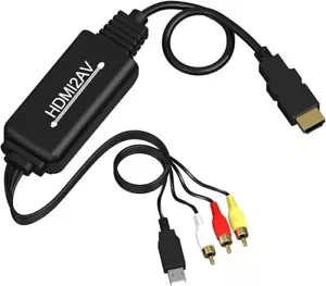 HDMI to RCA Converter,for PC, Laptop, HDTV, DVD, VHC VCR - Picture 1 of 12