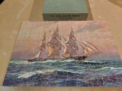 Vintage wooden jigsaw puzzle Seawitch	200	9x12 complete sailing ship - Image 1 of 4