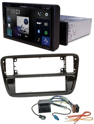 Pioneer DAB MP3 Bluetooth USB Autoradio für VW Up AA AAN 2011-2016 piano black - Bild 1 von 4