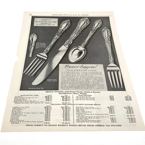 Prince Eugene Sterling by Alvin / Gorham• Catalog Ad with Prices From 1954 - Picture 1 of 1