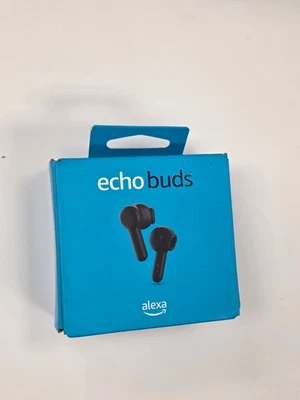 NEW SEALED Amazon Echo Buds A7W95C Alexa True Wireless Bluetooth Earbuds Black - Image 1 of 4