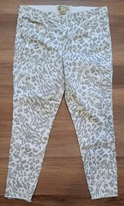 Pantalone donna Democracy Ab solution taglia 14 vita alta stampa all over bianco - Foto 1 di 12