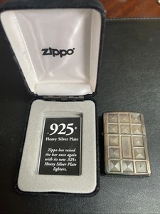 zippo lighter 925 Heavy Silver Plate - Picture 1 of 4
