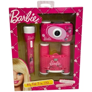 Barbie My Fab 3-in-1 Set 35mm Kamera Fernglas Taschenlampe 2014 Mattel Neu - Bild 1 von 6