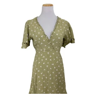 Billabong X The Salty Blonde In Bloom Dress Womens XS Floral Ruffle Beachy - Picture 1 of 20