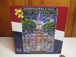 Dowdle Volkskunst Puzzle 500 Stck. Independence Hall 15" x 21" NEU in Box USA - Bild 1 von 5