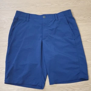 Under Armour Shorts Mens 34 Blue Chino Performance Golf Stretch Fit 10" Inseam - Picture 1 of 10