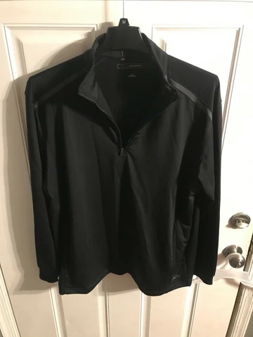 Golf Greg Norman Long Sleeve Quarter Zip Pullover Jacket/Shirt Mens Large Black Cover