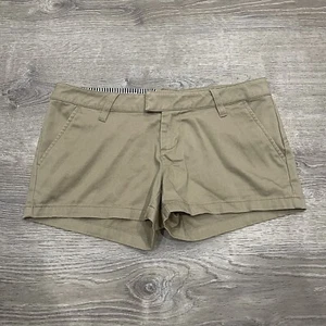 Volcom Shorts Women’s Size 5 Tan Khaki Pockets Small Flaw - Skate & Longboarding - Picture 1 of 9