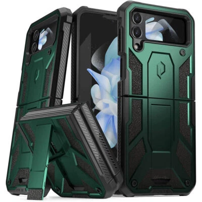 Poetic Spartan Series Case for Samsung Galaxy Z Flip 4 5G 2022 Metallic Green - Image 1 of 4