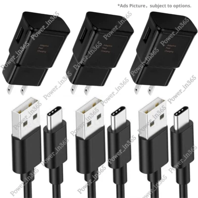 Fast Charger USB C Type C Cable Wall Power Adapter Block Cube For Samsung Galaxy - Image 1 of 4