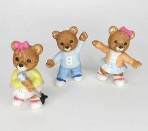 Set 3 statuine cheerleader interni casa Homco orsacchiotti 1421 - Foto 1 di 7