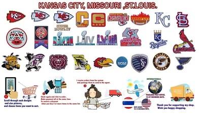 Канзас-Сити🏈chiefs, Rayals⚾, синий🏒🏀 нашивки вышивка утюг и шитье - Изображение 1 из 2