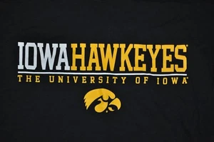 t-shirt small iowa hawkeyes football basketball hawks 18.5 inches pit to pit - Picture 1 of 3