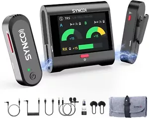 SYNCO G3 PRO Wireless Microphone with Touch Screen Noise Reduction for Camera - Picture 1 of 8