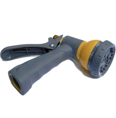 NEW Expert Gardener Heavy Duty 8 Pattern Metal Spray Watering Nozzle Hose - Image 1 of 4