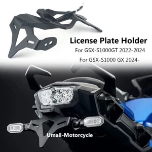 Soporte de matrícula trasero para SUZUKI GSX-S1000GT 2022 2023 2024 cola ordenado negro - Imagen 1 de 9