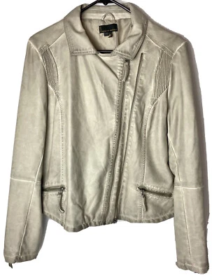 Chaqueta de motocicleta Buffalo talla L grande para mujer de poliuretano tostado (piel sintética) Foto 1 de 4