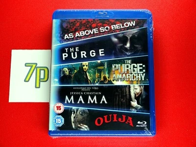 5 Movie Horror Box Set BLU-RAY *NEW*| Mama/Ouija/As Above So Below/Purge/Anarchy - Image 1 of 2