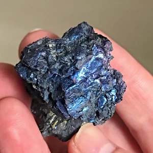 Covellite, partially altered to Chalcocite, stacked mass , Pyrite, Butte, MT, US - Picture 1 of 8