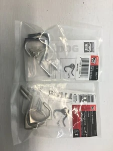 (SET OF 4) Bulldog Chrome Wire Coat and Hat Hooks - Picture 1 of 3