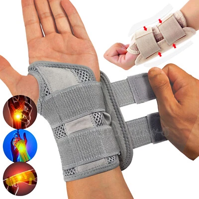 Left Right Wrist Support Brace Splint Carpal Tunnel Hand Sprain Arthritis Injury - Image 1 of 4