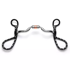 Cavalon Teardrop Shank Low Port Capsule Silver Dotted Curb Bit - Bild 1 von 2