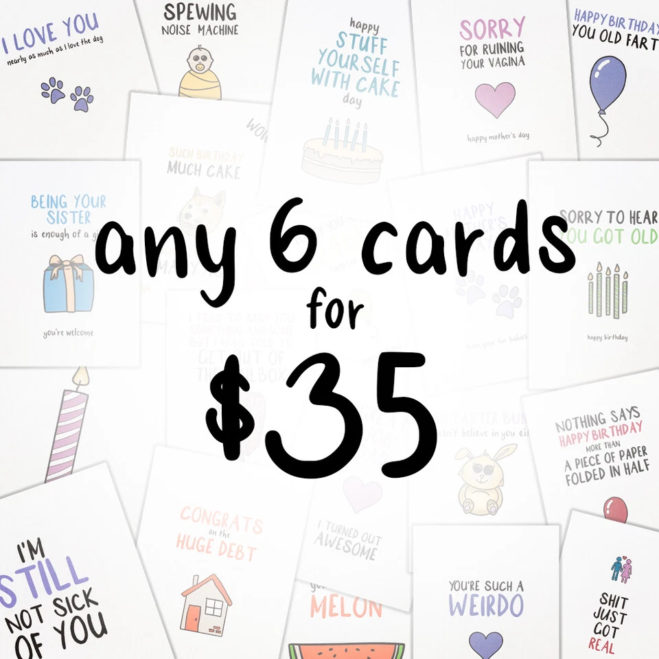 PURPLEFROG DESIGNS Greeting Card - Pick any 6 for $35
