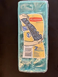 Rubbermaid Ice Cube Trays Vintage Plastic Teal New NIP 1994 2 Trays Durable - Picture 1 of 2