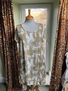 Masai Clothing Ganes Tunic -A Shape - Khaki Green/Ivory - Picture 1 of 8