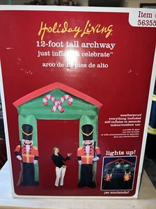 Holiday Living Christmas 12 ft Light Nutcrackers Animated Archway Inflatable - Picture 1 of 4