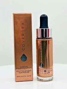 Gotas potenciadoras personalizadas COVER FX #oro rosa - 15 ml/0,5 oz (nuevo en caja) - Imagen 1 de 5