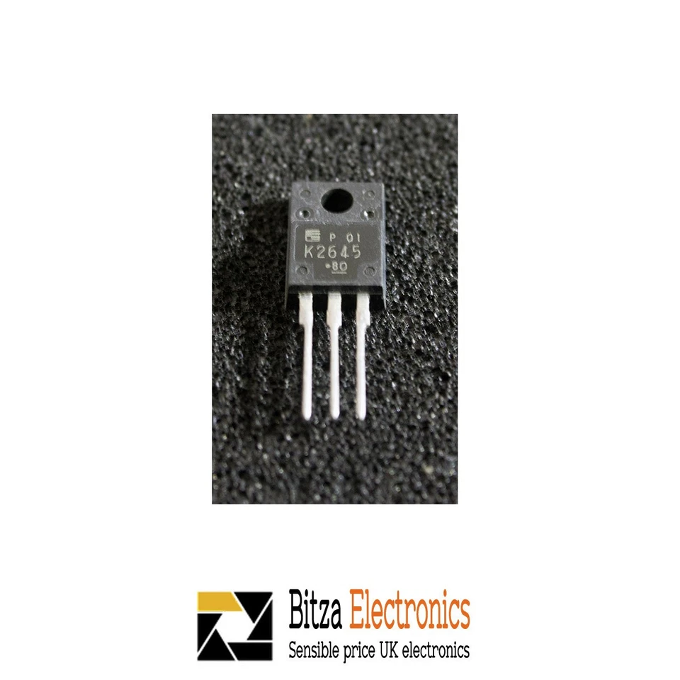 Fuji Electric 2SK2645 N-Channel Power MOSFET 600V 1.2Ω 9A 50W TO-220F - Image 1 of 1