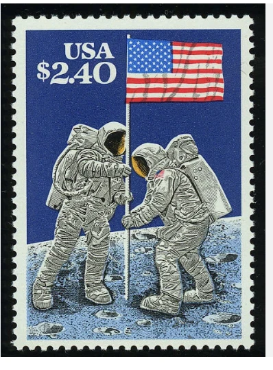 US Stamp - 1989 $2.40 Moon Landing Priority Stamp - Scott #2419 Astronauts - Image 1 of 1