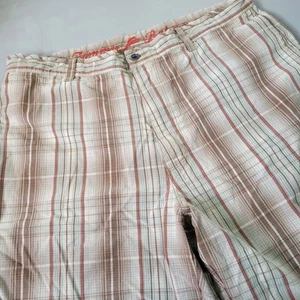 Tommy Bahama Men’s 38x10 Tan Brown Plaid Silk Blend Chino Casual Shorts - Picture 1 of 9