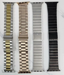 4 Pc Metal  Clasp Bracelet Watchband for Apple Watch 42/44/45/46/47 mm - Picture 1 of 3