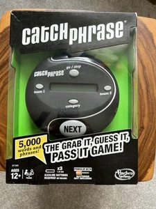 Hasbro Catch Phrase Handheld Electronic Game 5,000 Words Black 2016 New Age 12+ - Picture 1 of 8