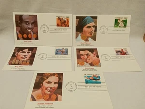 US First Day Issue Covers - Lot of 5 Covers 1990 OLYMPIANS 2496-2500 (FDC214) - Picture 1 of 1