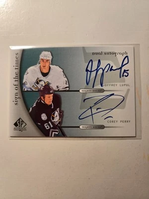 2005/06 Upper Deck SP Authentic LUPUL & PERRY Sign of the Times Dual Auto -Ducks - Image 1 of 2