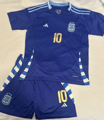 Camiseta Juvenil Grande Lionel Messi Argentina #10 Visitante Nueva Niños Talla Adidas Foto 1 de 3