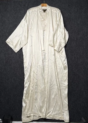 RARO Bata Vintage Donna Karen Íntimates Crema Floral Bordada Para Mujer S/P Foto 1 de 4